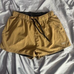 RVCA Ochre Running Shorts with Black Drawcord